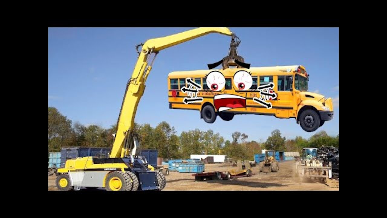 Amazing Powerful Excavator Destroys Car | Biggest Monster Truck Crushing Car | Woa Doodles