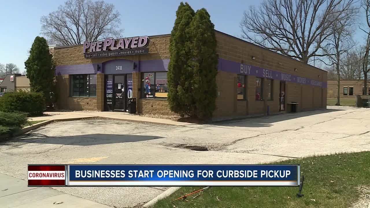 Non-essential businesses open for curbside pickups