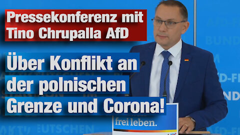 Pressekonferenz mit Tino Chrupalla AfD