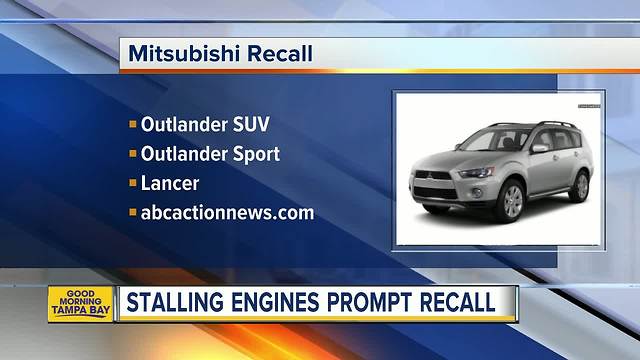 Mitsubishi recalls 640,000 SUV and car models; belt can come loose