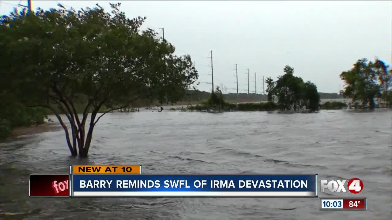 Barry continues to pose flood risk, a reminder of Irma aftermath