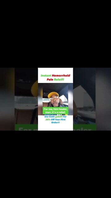 Instant Hemorrhoid Pain Releif!