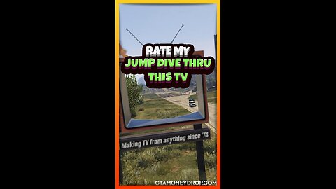 Rate my jumpdive thru this TV | Funny #GTA clips Ep.393 #gtamoneyglitch #moddedoutfits