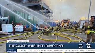 USS Bonhomme Richard, destroyed by fire at Naval Base San Diego, to be decommissioned