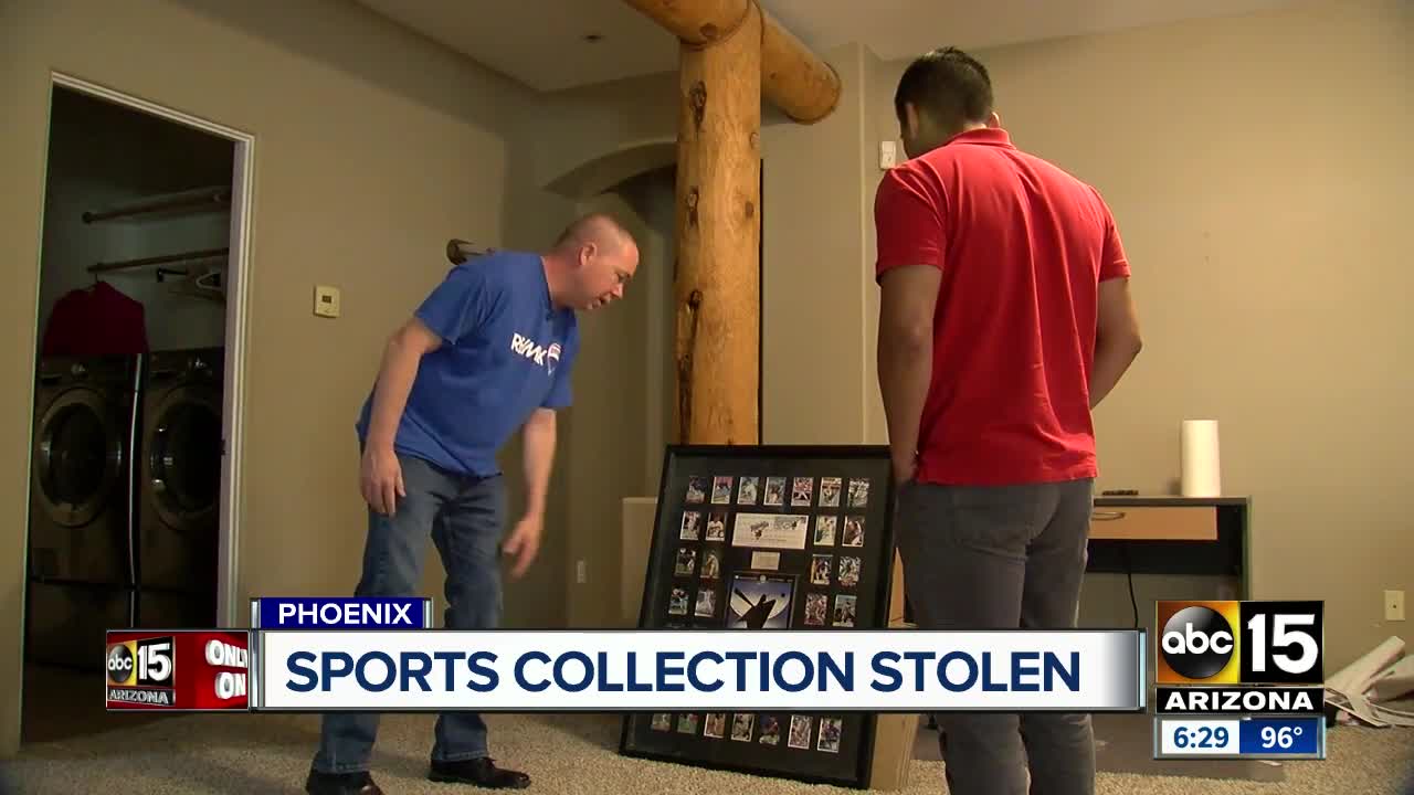 Phoenix man claims entire sports memorabilia stolen