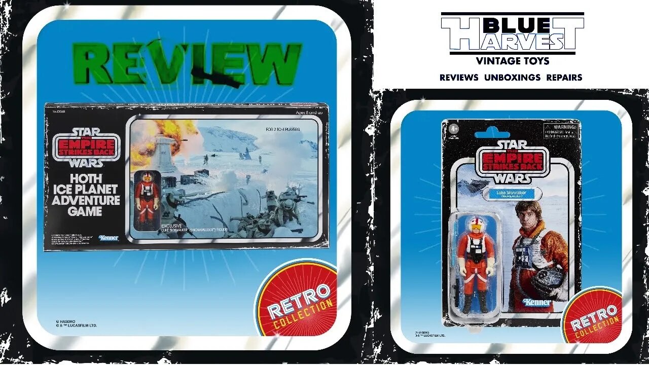 STAR WARS RETRO HOTH ICE PLANET AND LUKE SNOWSPEEDER REVIEW