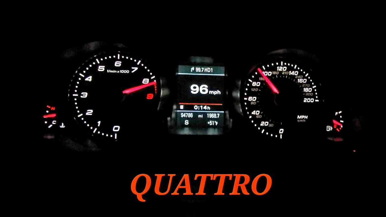 QUATTRO AUDI RS5 VS rain - 100mph