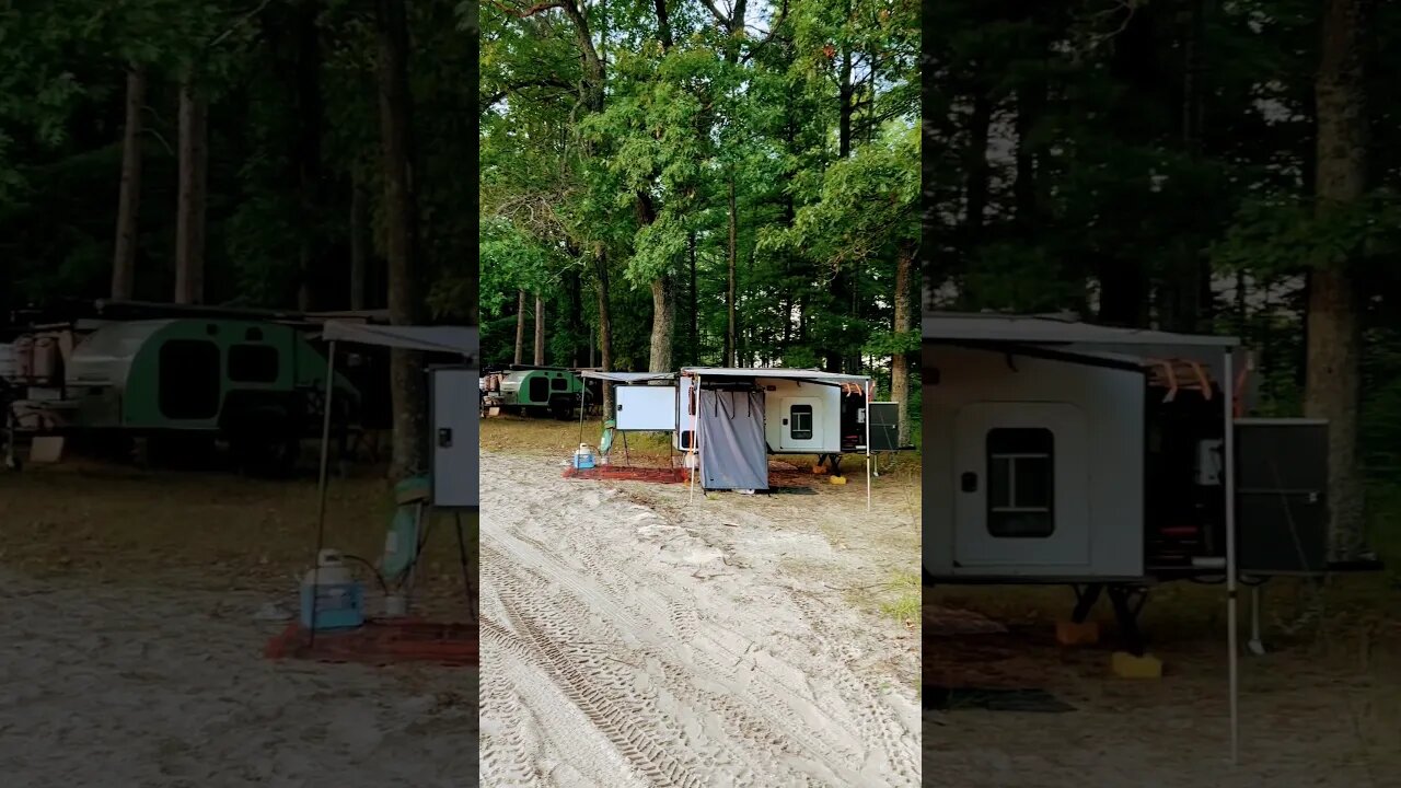 Camping with friends on the Manistee River! #camping #michiganoverland #overland #puremichigan