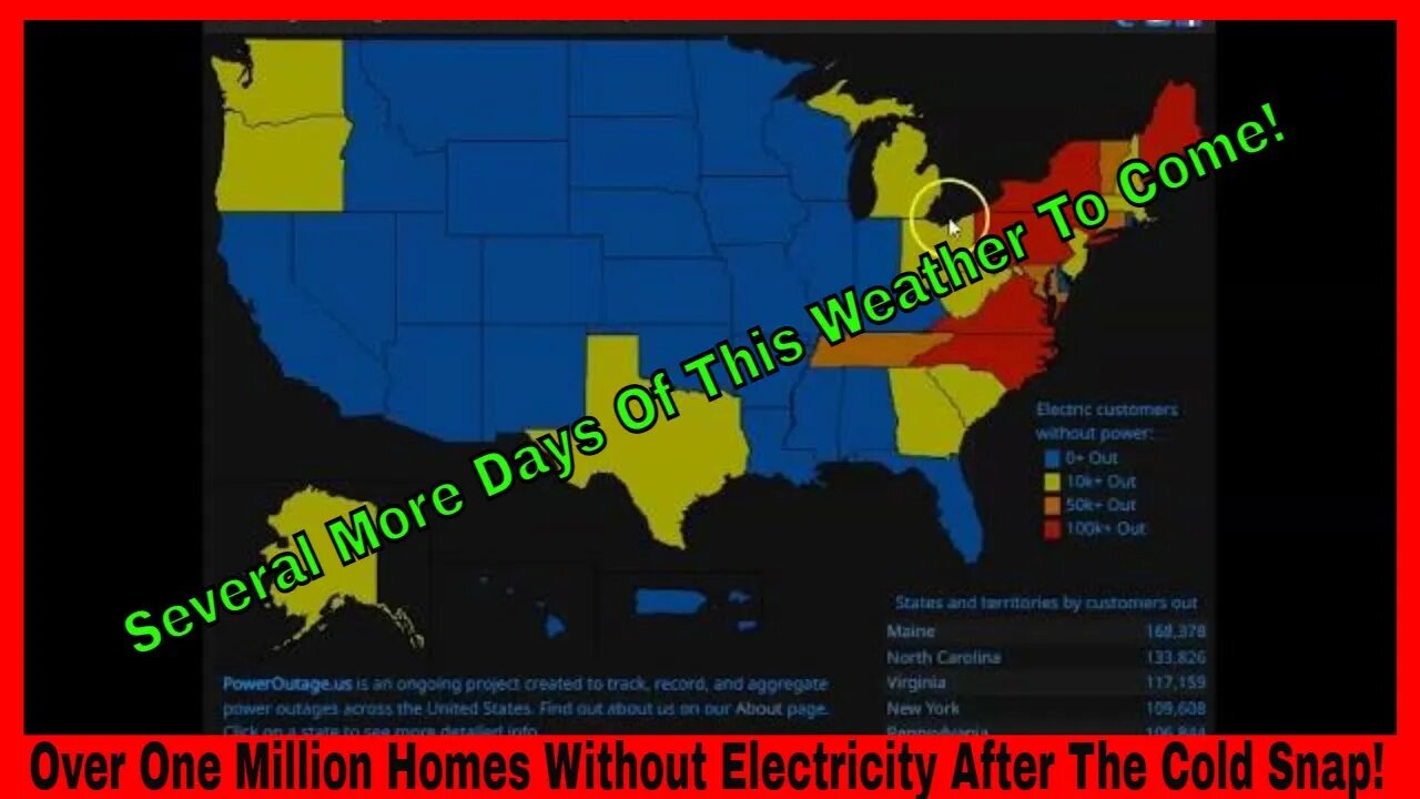 Over One Million Homes Without Electricity After The Cold Snap With More To Come!