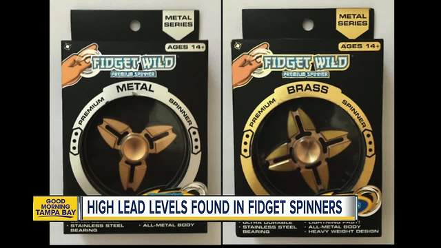 High levels of lead found in fidget spinners