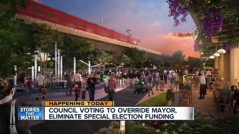 Council voting to override Mayor, eliminate special election funding