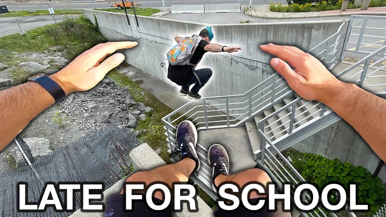 We're BOTH Late For School Parkour POV. PSN Experiment