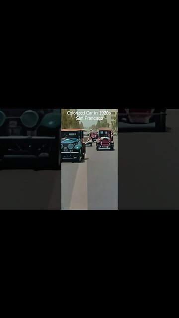 Los Angeles Colorized Cars 1920s improved by AI Technology at @aicolouring ​