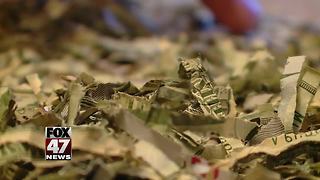 Toddler sends couple's savings through the shredder
