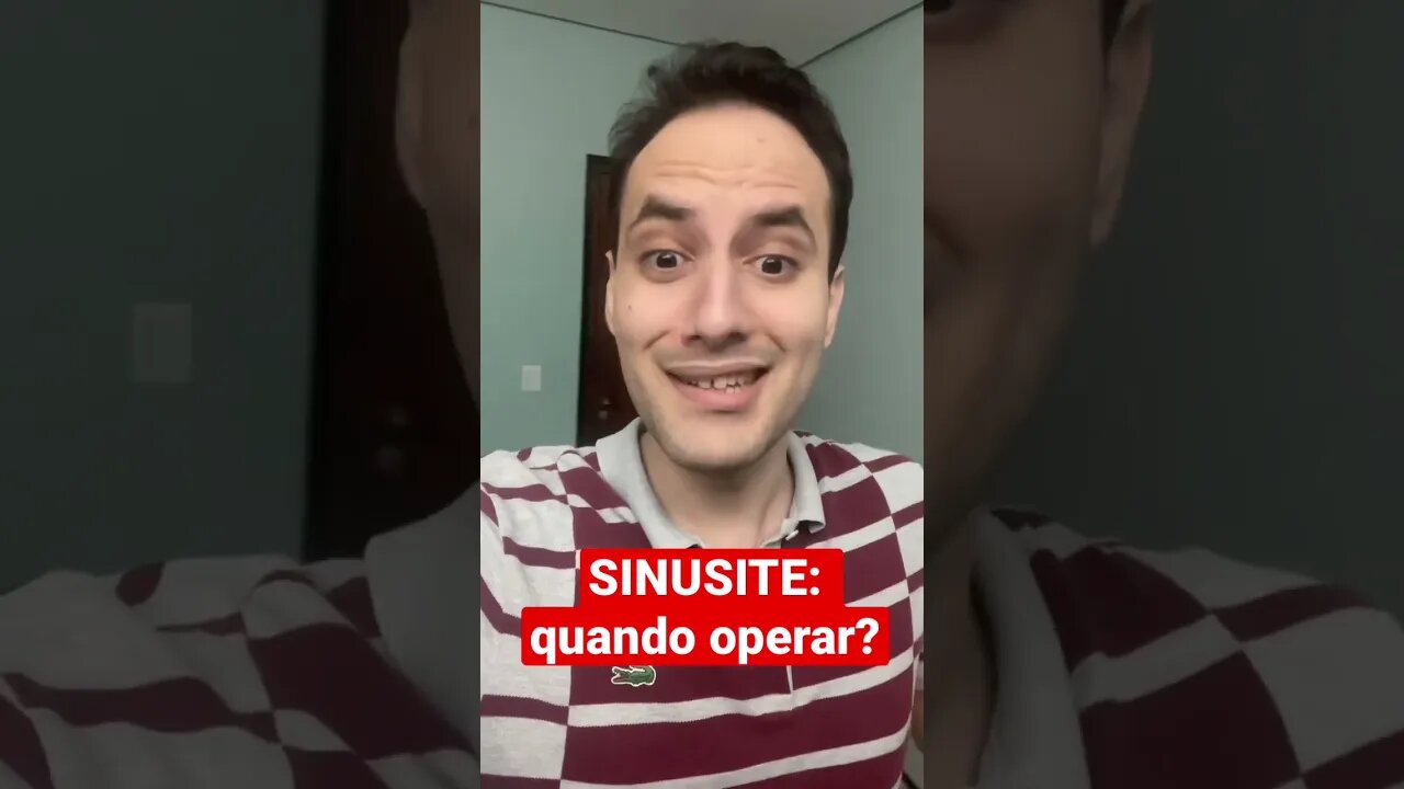 SINUSITE: quando operar? I Dr. Álef Lamark #shorts