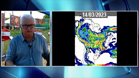 Chuva com granizo em SP e GO, com áreas de atenção no MS , MG e litoral do Sul e Sudeste