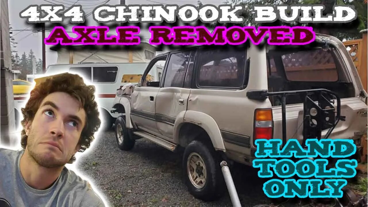 4x4 TOYOTA CHINOOK BUILD Part 4 | Removing the 80 series axle