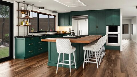 Beautiful Home - Emerald kitchen - emerald color in the interior