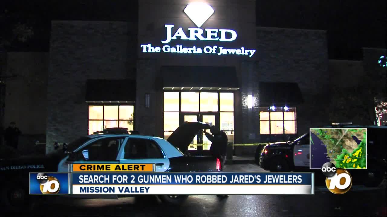 Armed men sought in Mission Valley jewelry store robbery
