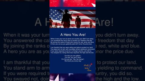 A HERO YOU ARE! AMERICAN PATRIOTIC