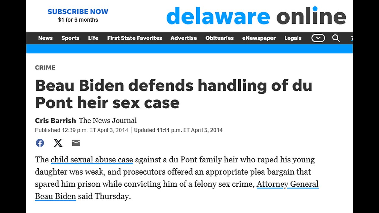Flashback - Beau Biden defends handling of du Pont heir child rape case