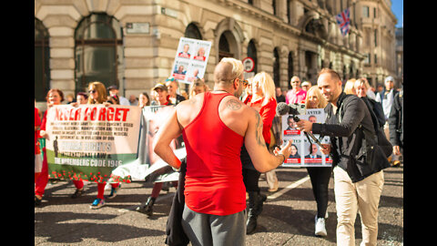 Chris Sky at London Freedom Rally Sept 2022