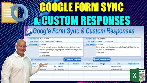 How To Sync Google Forms To Excel and Automatically Send Custom Email Responses