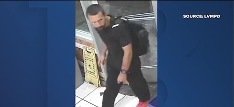 Las Vegas police looking for a man they say shot at store employee