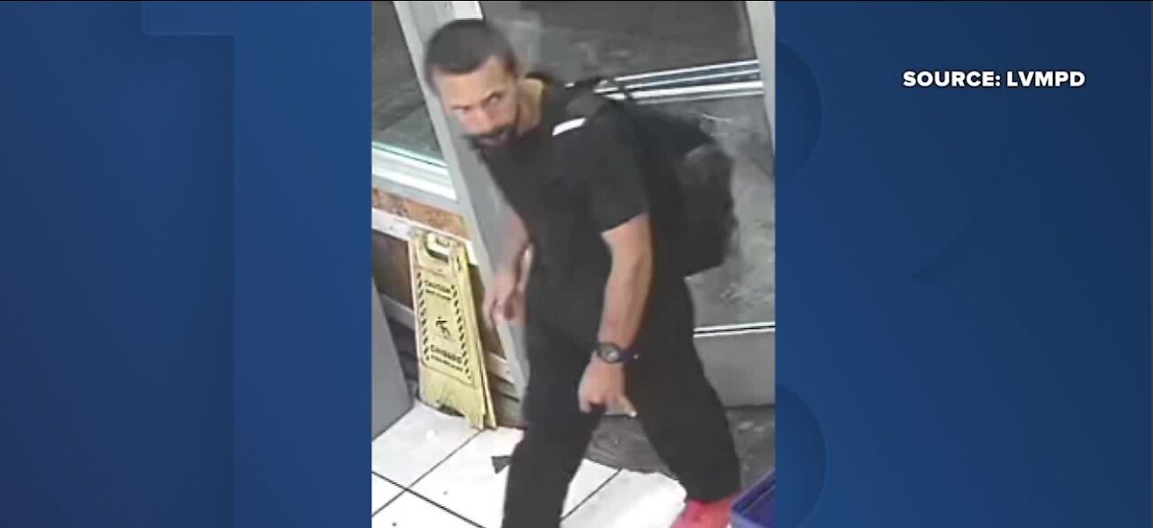 Las Vegas police looking for a man they say shot at store employee