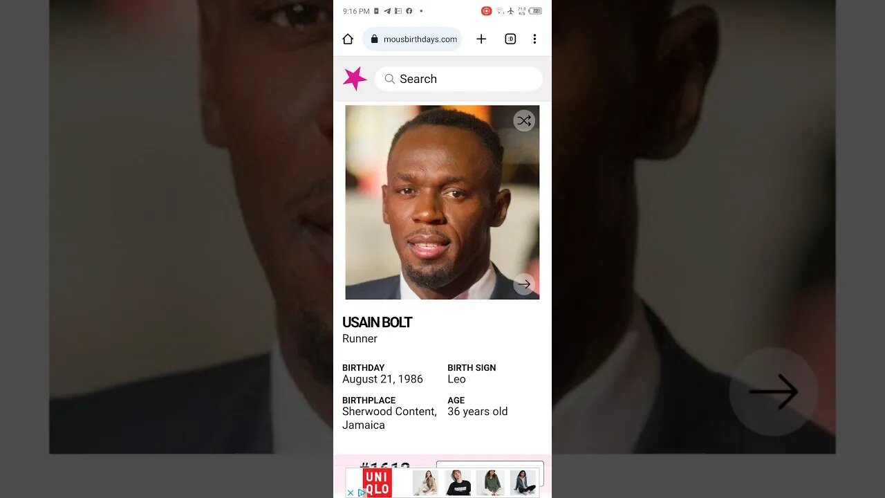 HAPPY 36 BIRTHDAY USAIN BOLT