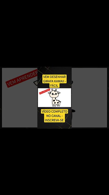 COMO DESENHAR GIRAFA KAWAII - FÁCIL #desenho #shorts #desenholivre #desenhofacil #desenhofofo