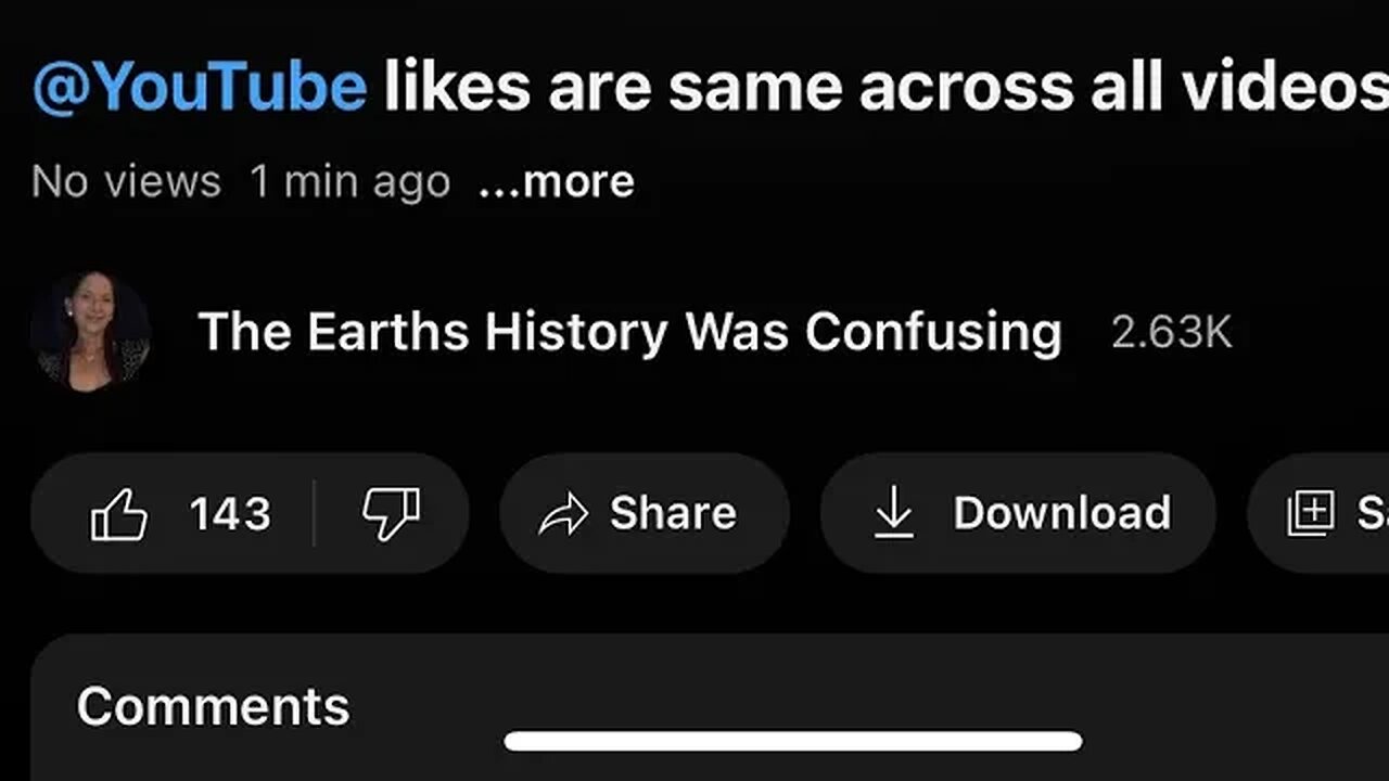 @YouTube likes are same across all videos.