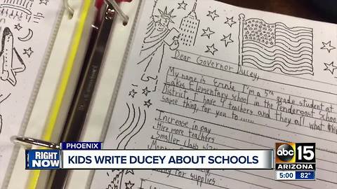 Students write letters to Gov. Ducey asking for teacher raises