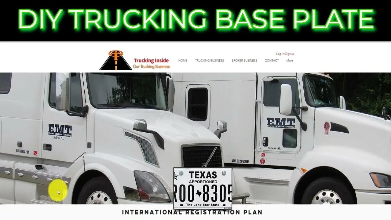 DIY Trucking Base Plate IRP Internatiron Registration Plan