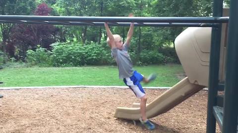 A Little Boy On Monkey Bars: A Win And A Fail