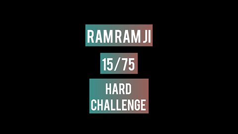 Ram Ram ji day 15/75 hard challenge 🏋🏻🏃🏼‍♂️💪👍🏻