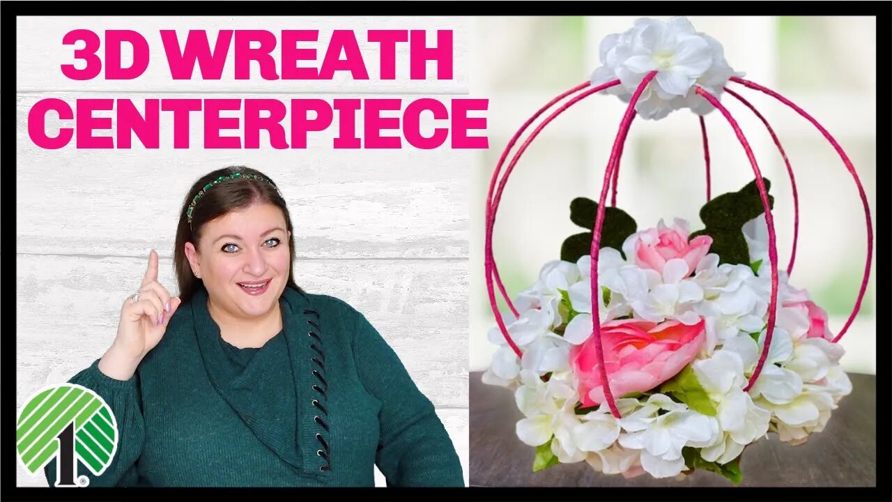 3D WREATH SPRING Bunny CENTERPIECE | Dollar Tree DIY Tutorial Centerpiece Easter Wedding Baby Shower