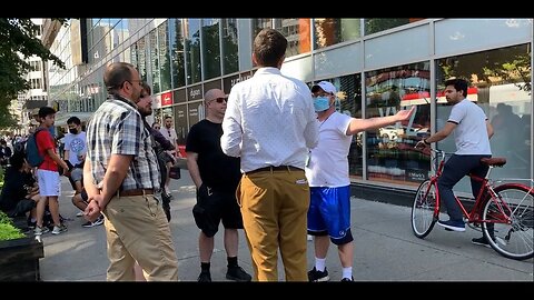 Street Preaching Toronto - Angry atheist