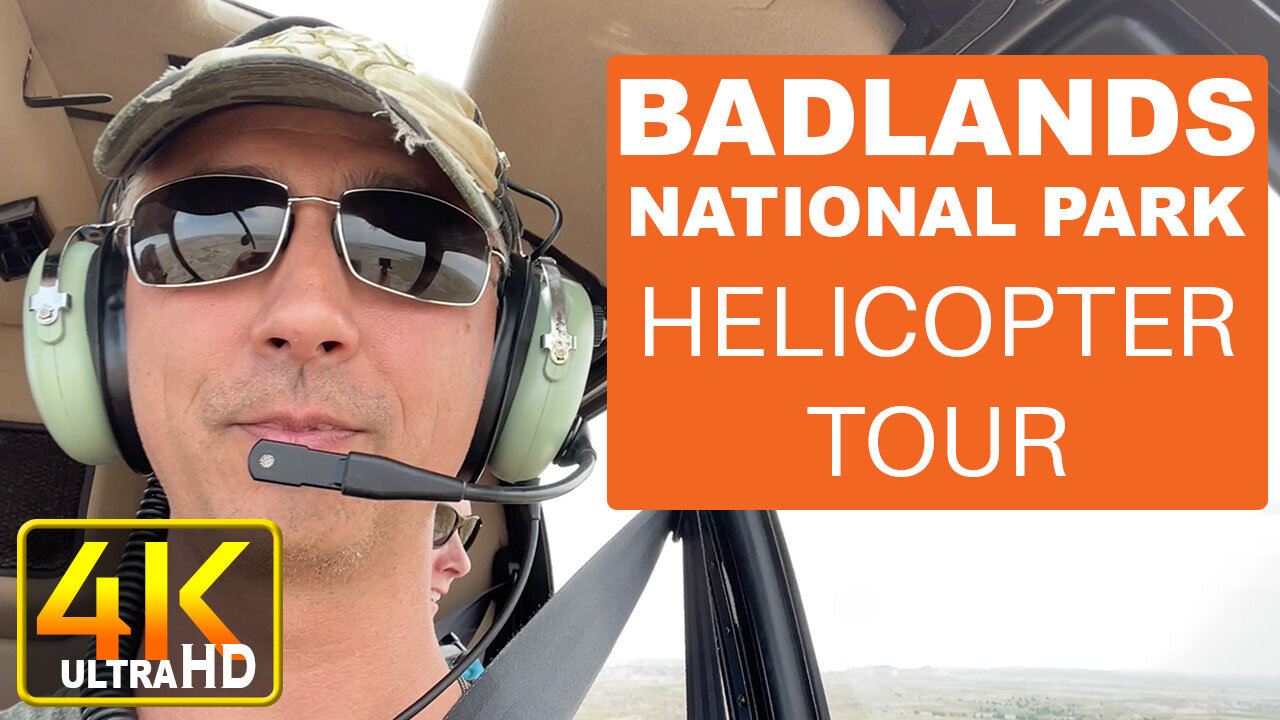 Complete Badlands National Park South Dakota Helicopter Ride (4k UHD)