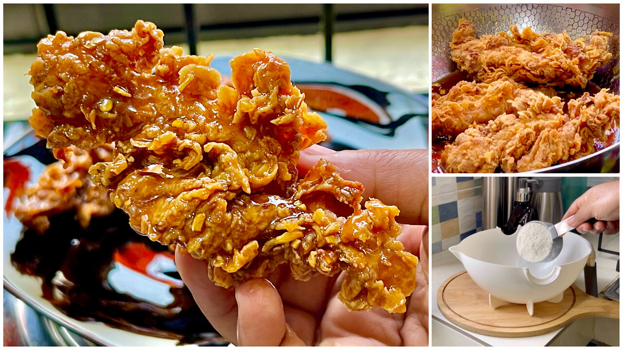 KFC Style Honey Garlic Butter Fried Chicken Recipe