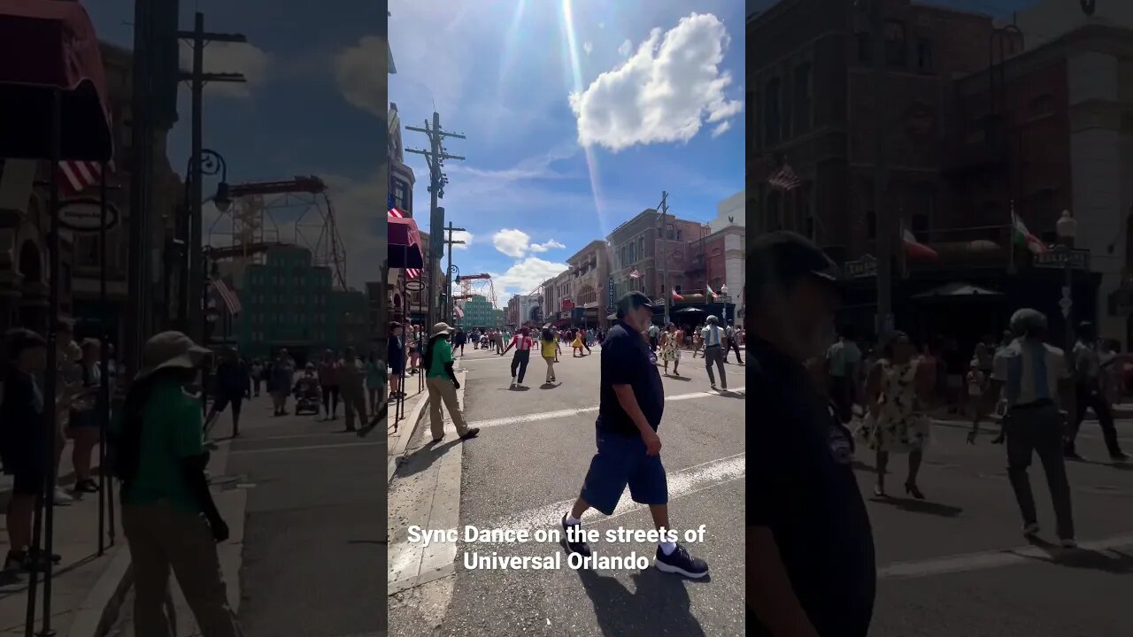 Sync Dancing on the street of #universalorlando #dance #salsa #travel