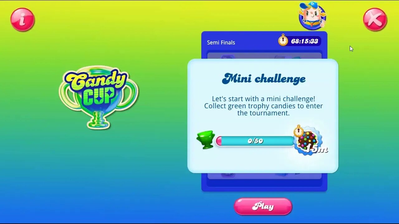 Semi Finals in the Candy Cup Event in Candy Crush Begins