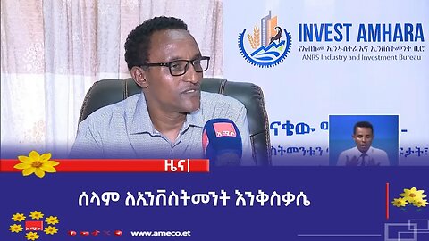 ሰላም ለኢንቨስትመንት እንቅስቃሴ