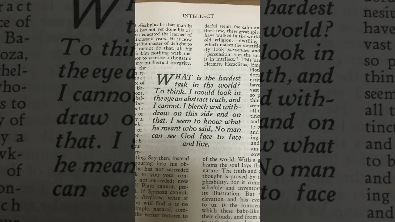Ralph Waldo Emerson on Intellect