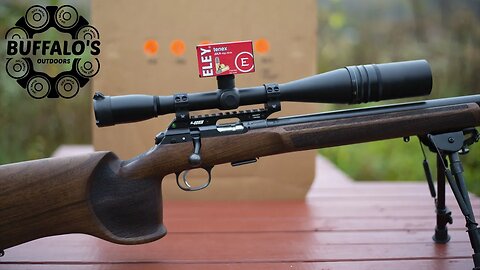 CZ VARMINT MTR .22lr with ELEY tenex @ 50 yards