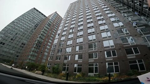 driving thru Roosevelt Island in nyc