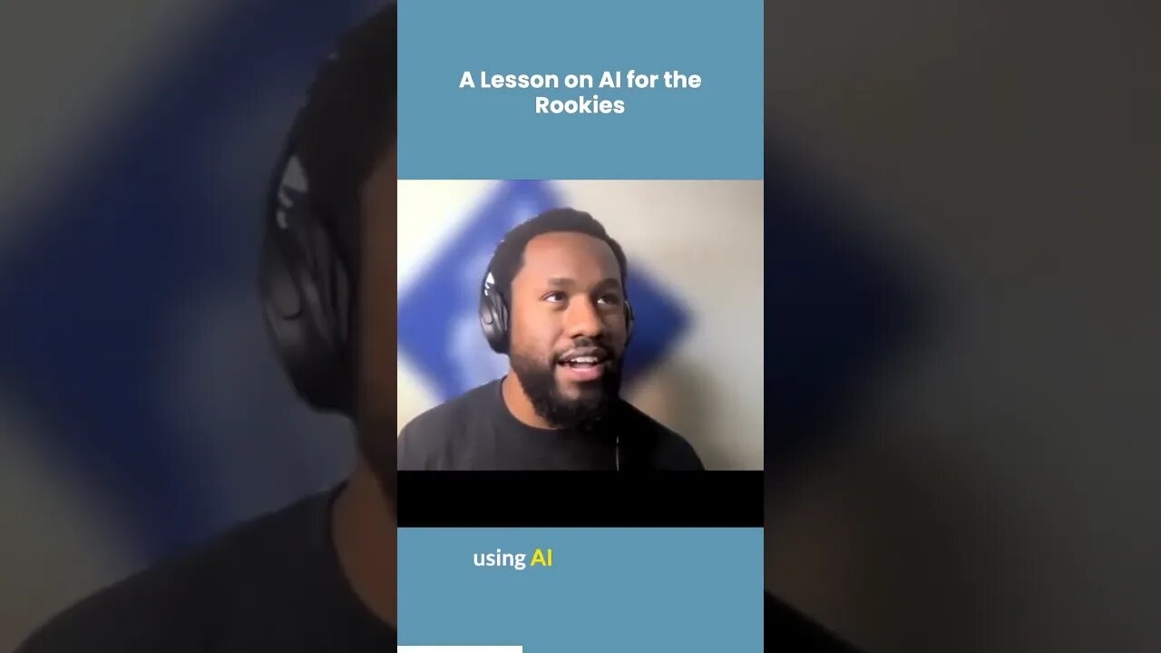 A LESSON ON AI FOR ROOKIES