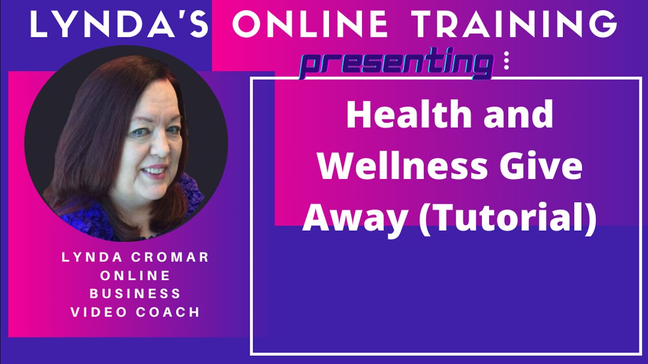 Health and Wellness Give Away (Tutorial)