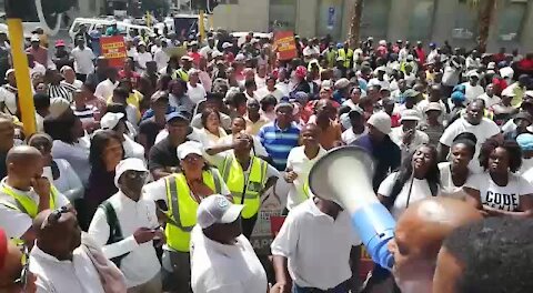 SOUTH AFRICA - Cape Town - Western Cape Liqour Traders Organisation march(Video) (g5i)