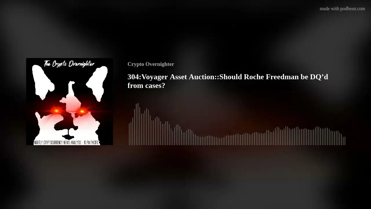 304:Voyager Asset Auction::Should Roche Freedman be DQ’d from cases?